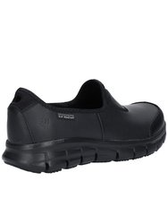 Occupational Womens/Ladies Sure Track Slip On Work Shoes (Black)