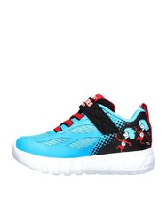 Skechers Boys Dr Seuss Flex-Glow Lighted Things Sneakers (Blue/Black/Red)