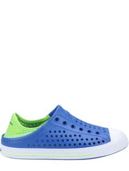 Skechers Boys Guzman Steps Shoes (Blue/Lime Green)