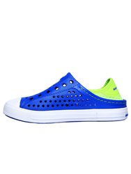 Skechers Boys Guzman Steps Shoes (Blue/Lime Green)
