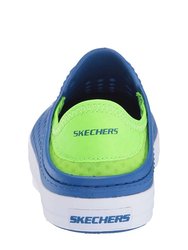 Skechers Boys Guzman Steps Shoes (Blue/Lime Green)