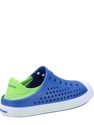 Skechers Boys Guzman Steps Shoes (Blue/Lime Green)