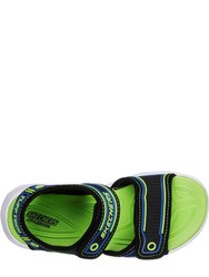 Skechers Boys Hypno-Flash 3.0 Sandal (Black/Lime Green)