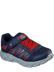 Skechers Boys S Lights Dynamic Flash Sneakers (Navy/Red) - Navy/Red