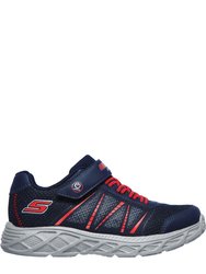 Skechers Boys S Lights Dynamic Flash Sneakers (Navy/Red)