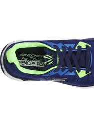 Skechers Boys Solar Fuse Kryzik Sneakers (Blue/Navy/Lime Green)