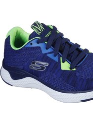 Skechers Boys Solar Fuse Kryzik Sneakers (Blue/Navy/Lime Green) - Blue/Navy/Lime Green