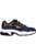 Skechers Boys Stamina Cutback Leather Lace Up Sneaker (Navy/Black/Charcoal/Orange)