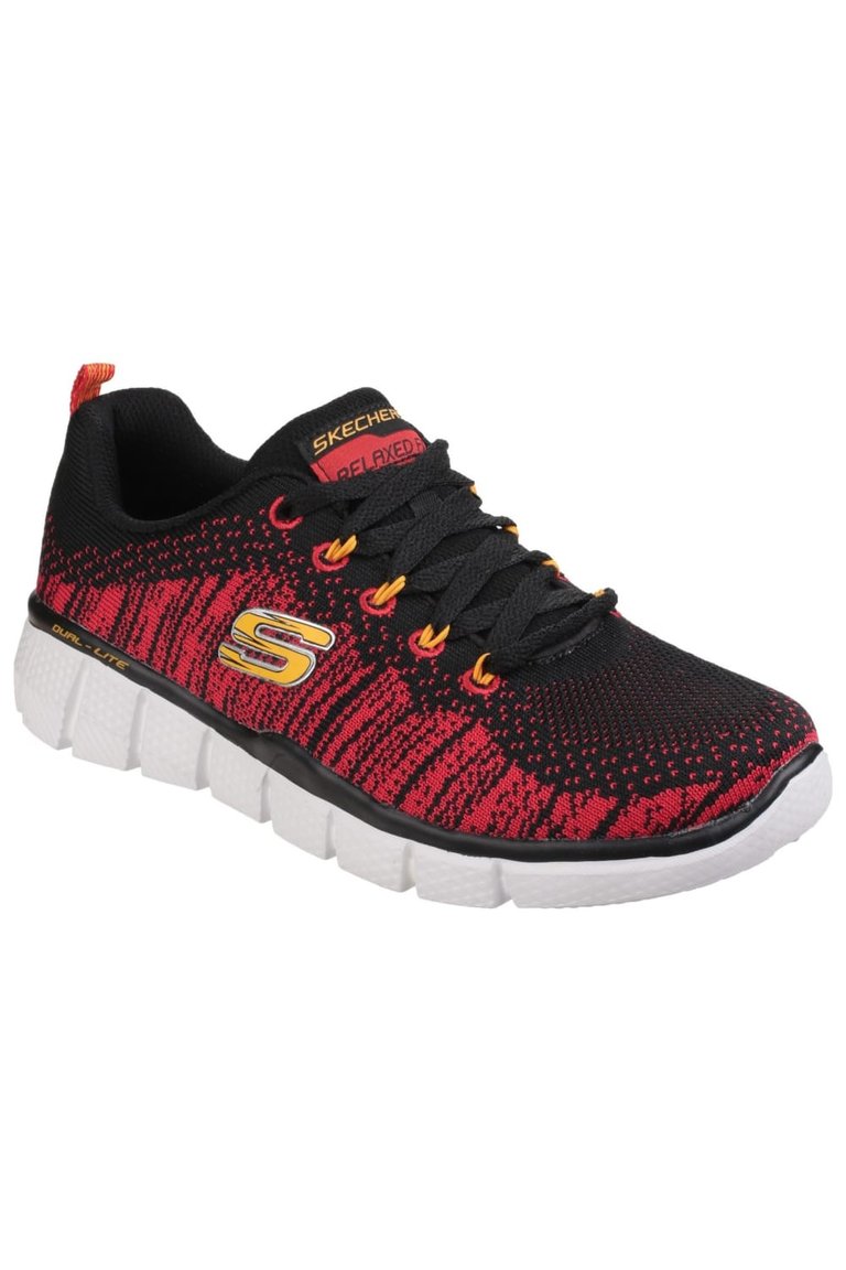 Skechers Childrens/Boys Equalizer 2.0 Perfect Game Memory Foam Lace Up Sneakers (Black/Red) - Black/Red