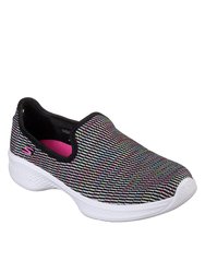 Skechers Childrens/Girls GOwalk 4 Select Slip-On Shoes (Black/Multi)