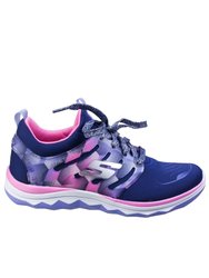 Skechers Childrens Girls SK81560L Diamond Runner Sports Shoes/Trainers (Navy Hot Pink)