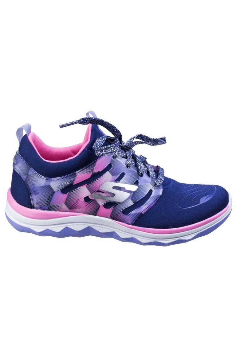 Skechers Childrens Girls SK81560L Diamond Runner Sports Shoes/Trainers (Navy Hot Pink)