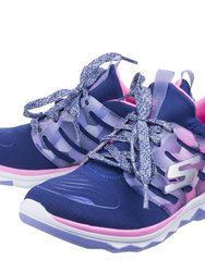 Skechers Childrens Girls SK81560L Diamond Runner Sports Shoes/Trainers (Navy Hot Pink)