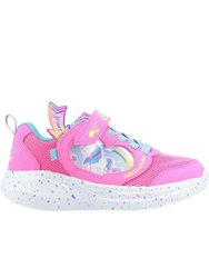 Skechers Childrens/Kids Go Run Fast Miss Crafty Sneakers (Pink/White)