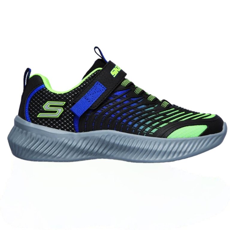 Skechers Childrens/Kids S Lights Twisty Brights Sneakers (Blue/Lime Green)