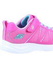 Skechers Girls Glimmer Kicks Shimmer Brights Sneakers (Hot Pink)