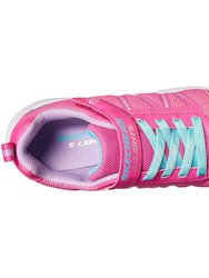 Skechers Girls Glimmer Kicks Shimmer Brights Sneakers (Hot Pink)