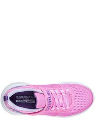 Skechers Girls Go Run Fast Sneakers (Pink/Lavender Purple)