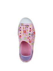 Skechers Girls Hello Daisy Shoes (Pink/White Print)