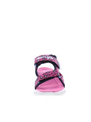 Skechers Girls S Lights Heart Lights Savvy Cat Sandal (Hot Pink/Blue)