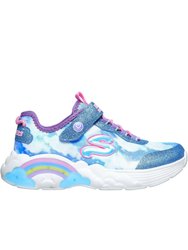 Skechers Girls S Lights Rainbow Racers Sneakers (Multicolored)