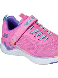 Skechers Girls Solar Fuse Paint Power Sports Shoe (Pink) - Pink