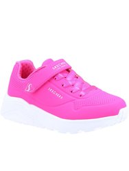 Skechers Girls Uno Lite Sneakers (Hot Pink) - Hot Pink