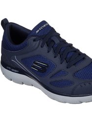 Skechers Mens Leather Summits South Rim Trainers - Navy