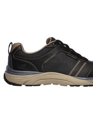 Skechers Mens Sentinal Lunder Leather Sneaker -Black