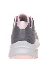 Womens/Ladies Arch Fit Sunny Outlook Sneaker - Gray/Pink