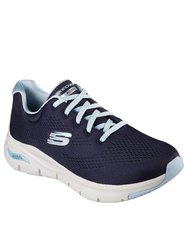 Womens/Ladies Arch Fit Sunny Outlook Sneaker (Navy/Light Blue) - Navy/Light Blue