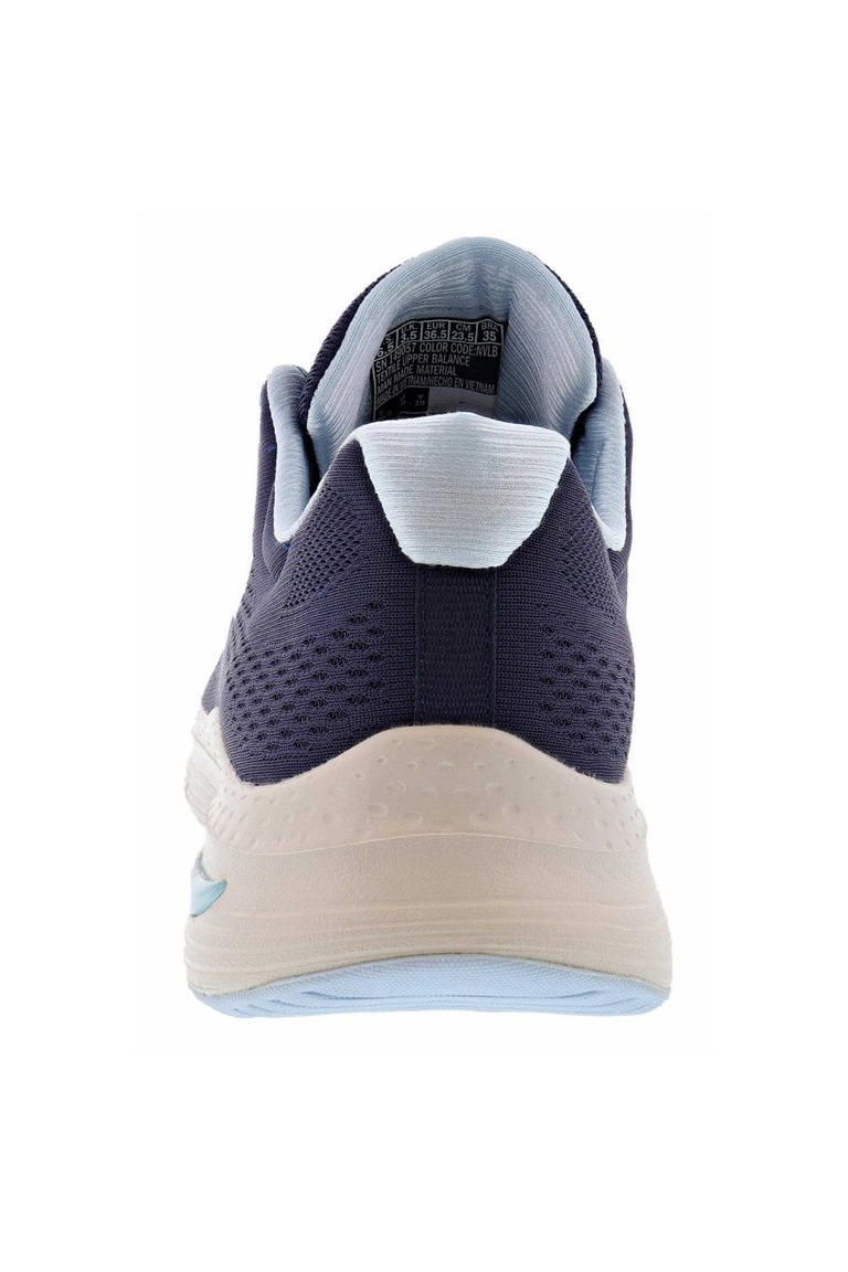 Womens/Ladies Arch Fit Sunny Outlook Sneaker (Navy/Light Blue)