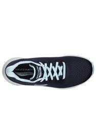 Womens/Ladies Arch Fit Sunny Outlook Sneaker (Navy/Light Blue)