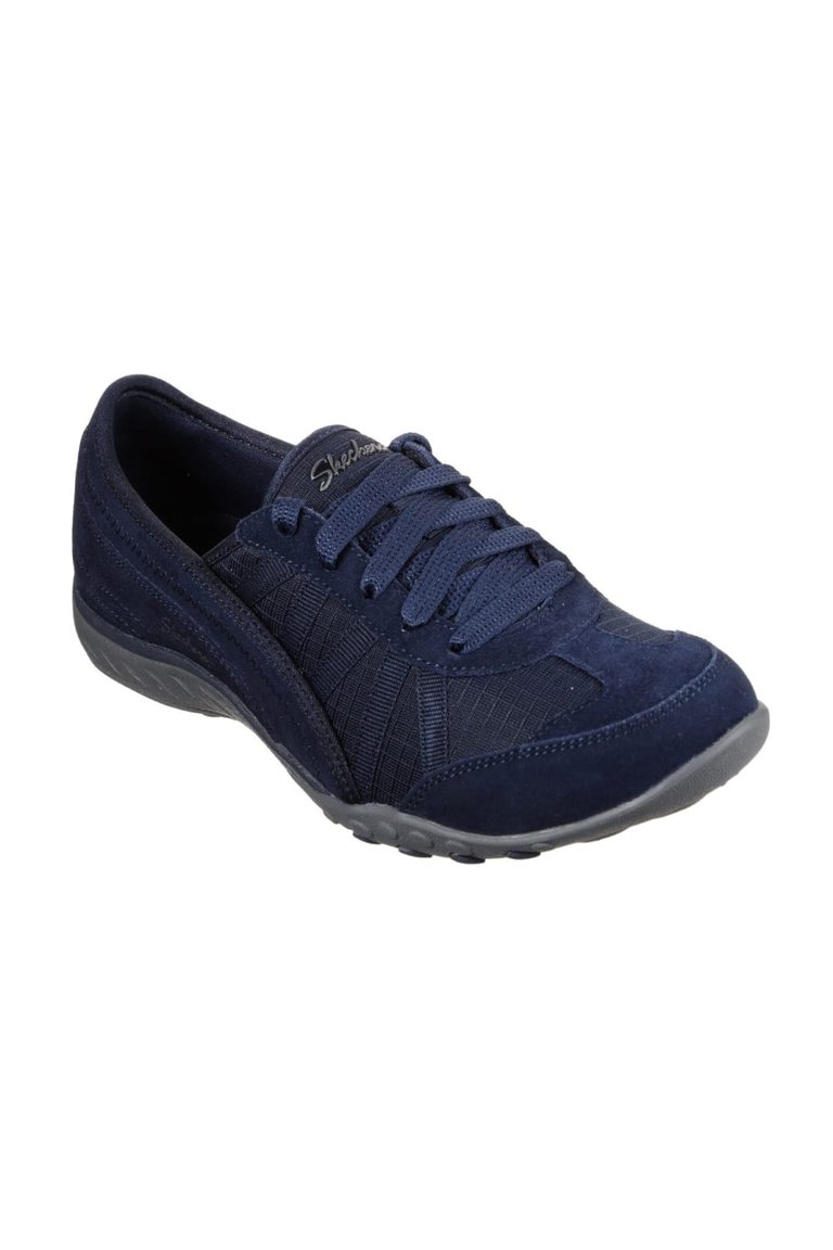 Womens/Ladies Breathe Easy Weekend Wishes Suede Sneaker (Navy/Charcoal) - Navy/Charcoal