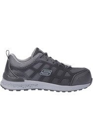 Womens/Ladies Bulken Lyndale Lace Up Athletic Safety Toe - Black/Grey