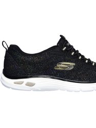 Womens/Ladies Empire DLux Sneakers - Black/White