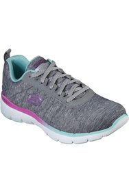 Womens/Ladies Flex Appeal 3.0 Fan Craze Sneaker (Gray) - Gray