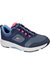 Womens/Ladies Go Walk Outdoors River Path Leather Sneakers - Navy/Pink - Navy/Pink