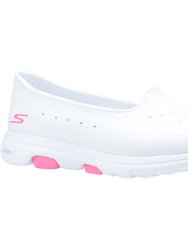 Womens/Ladies GOwalk 5 Sun Kissed Casual Shoes - White/Pink - White/Pink