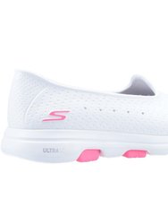 Womens/Ladies GOwalk 5 Sun Kissed Casual Shoes - White/Pink