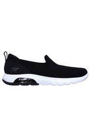 Womens/Ladies Gowalk Air Slip On Sports Shoe (Black/White)