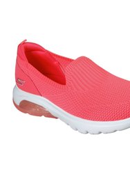 Womens/Ladies Gowalk Air Slip On Sports Shoe - Hot Pink - Hot Pink