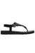 Womens/Ladies Meditation Floral Lover Sandals - Black/Silver