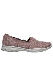 Womens/Ladies Seager Bases Covered Shoes - Mauve