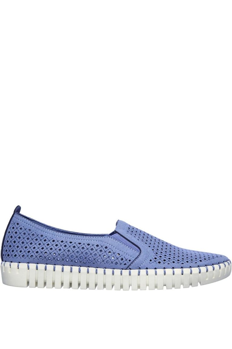 Womens/Ladies Sepulveda Blvd A La Mode Slip On Shoe - Blue