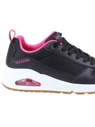 Womens/Ladies Uno Inside Matters Sneakers (Black/Pink) - Black/Pink