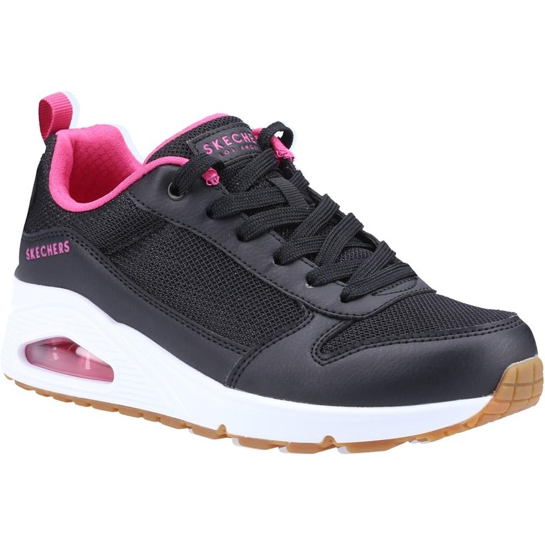 Womens/Ladies Uno Inside Matters Sneakers (Black/Pink)