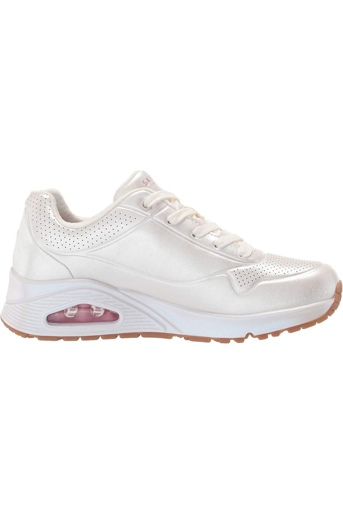Intiem Heerlijk Feest Skechers White Womens/Ladies Uno Pearl Queen Sneakers (White) | Verishop