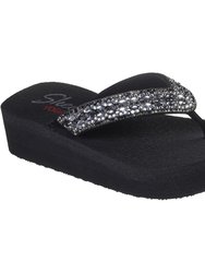 Womens/Ladies Vinyasa Glory Day Flip flop - Black - Black