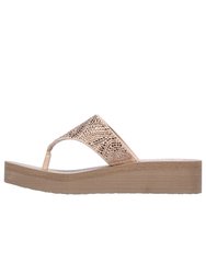 Womens/Ladies Vinyasa Stone Candy Flip Flop - Taupe